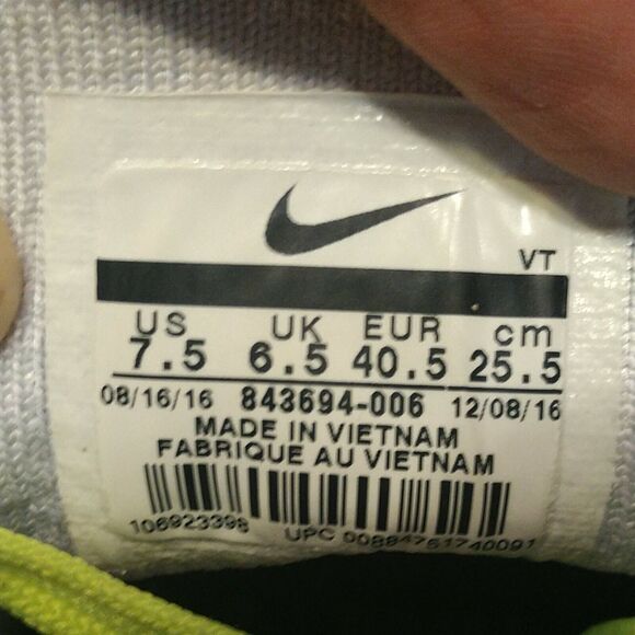 Nike Train Ultrafast Flyknit Cross Training Shoes Men\'s Sz 7.5 Grey 843694-006 main image 5